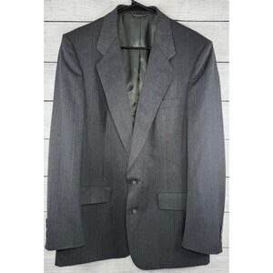 Christian Dior Monsieur Vintage Gray Pinstripe Wool Suit Blazer 44L Pants 36x31